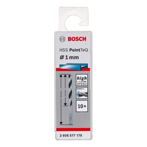 Pack 10 Unidades Broca 1mm 2608577178 Bosch