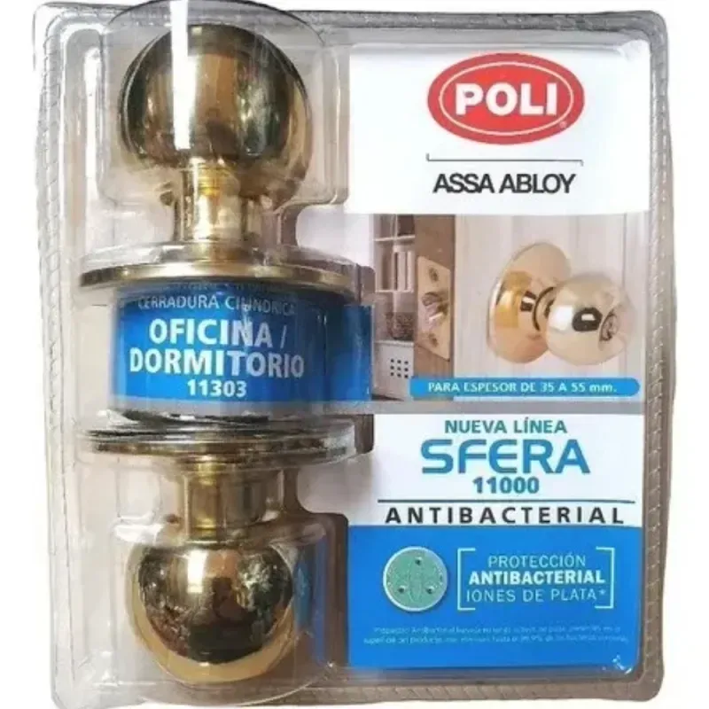 Pack 2 Cerraduras Sfera para BanoDormitorio Poli 3
