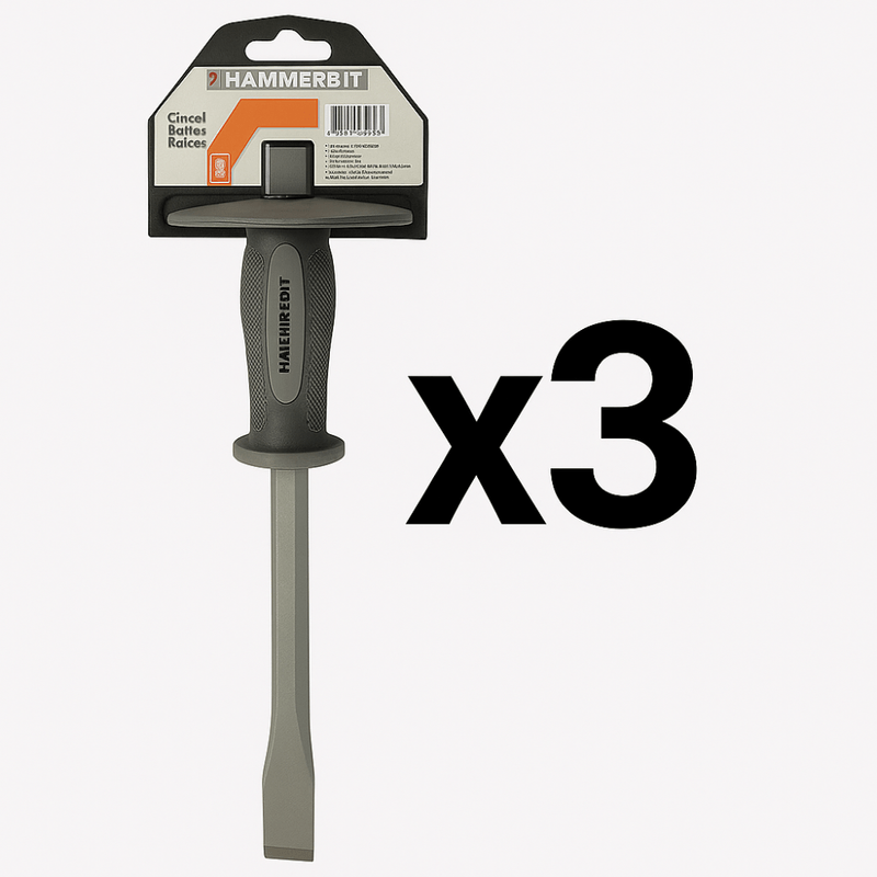 Pack de 3 Cinceles Punta y Paleta 19x16x254 mm Hammerbit 4