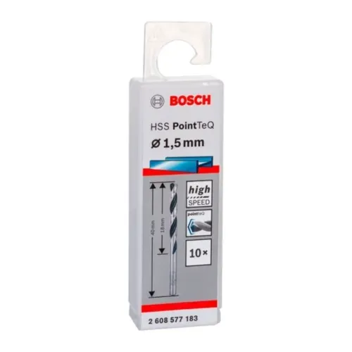 Set 10 Unidades Broca para Metal 1.5mm PointTeQ Bosch