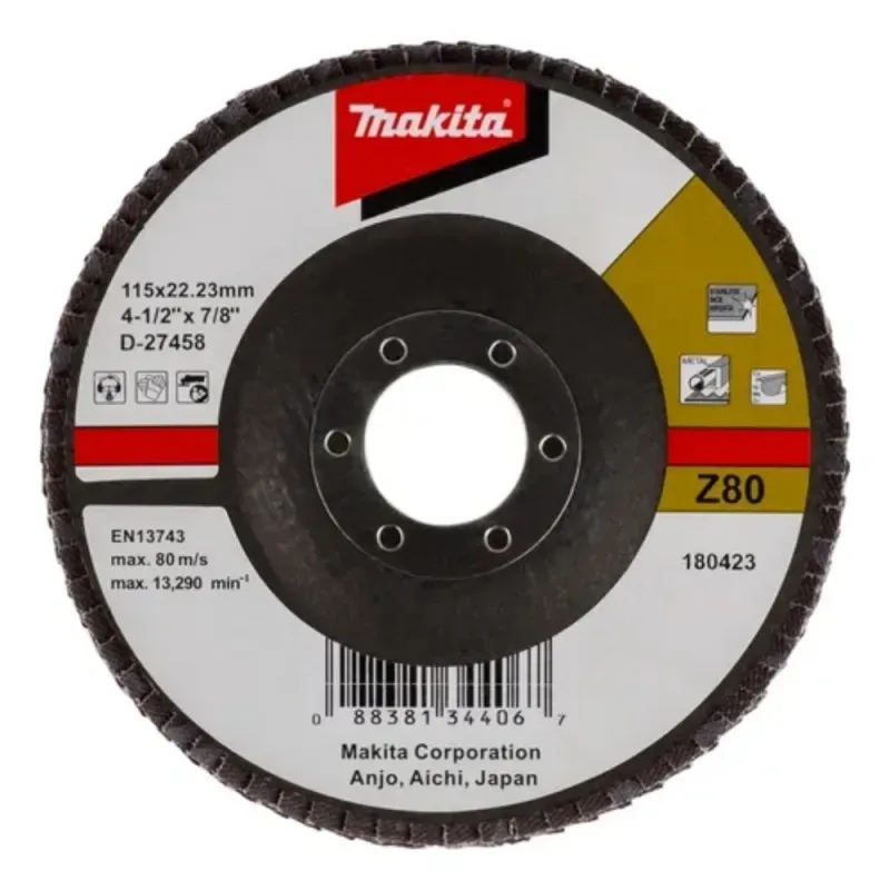 Pack 10 Unidades Disco Flap Eco 4 12'' Grano 80 Makita 1