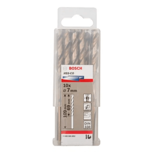 Set 10 Brocas para Metal HSS-Co 7x69x109 mm Bosch