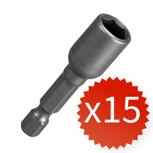 Set 15 Adaptadores Magnéticos 5/16x50 mm E-01862 Makita