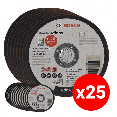 Set 25 Discos de Corte para Inox 7'' x 1.6 mm Expert 3406 Bosch