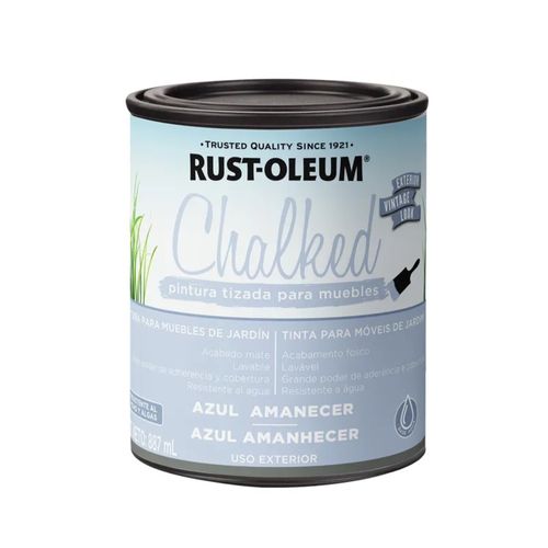 Pintura Tizada Exterior Azul Amanecer 887 ml Chalked Rust Oleum