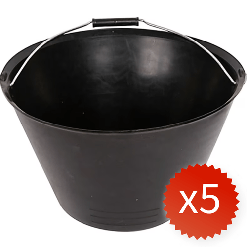 Pack 5 Baldes Concreteros 12 Litros