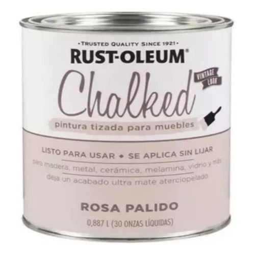 Pintura Tizada Interior Rosa Pálido 887 ml Chalked Rust Oleum