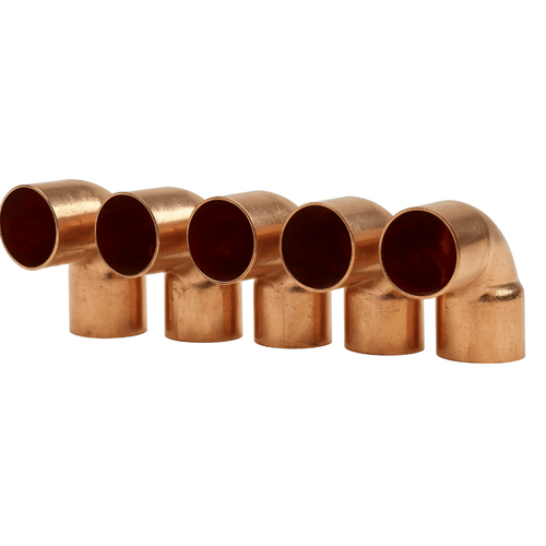 Pack 5 Codos de Cobre 3/8" Soldar-Soldar