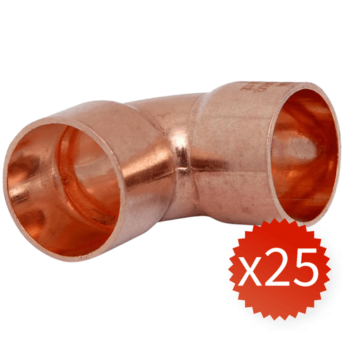 Codo de Cobre 1/2 Pack 25 Unidades
