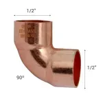 Codo De Cobre 12  Pack 25 Unidades 1