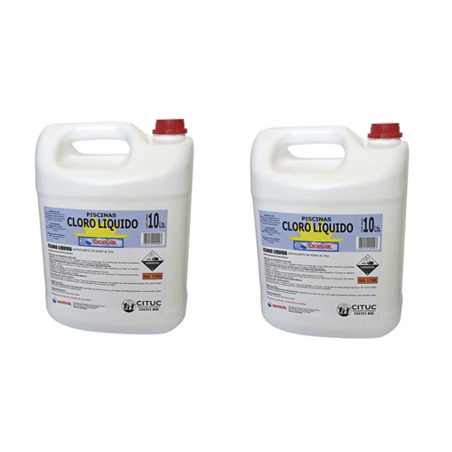 Cloro Líquido para Piscina Pack 2 Bidones Dideval