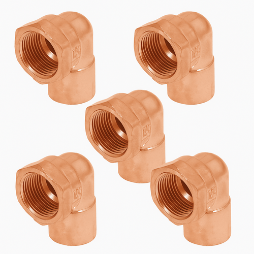 Codo de Cobre 1/2 So-hi Pack 5 Unidades