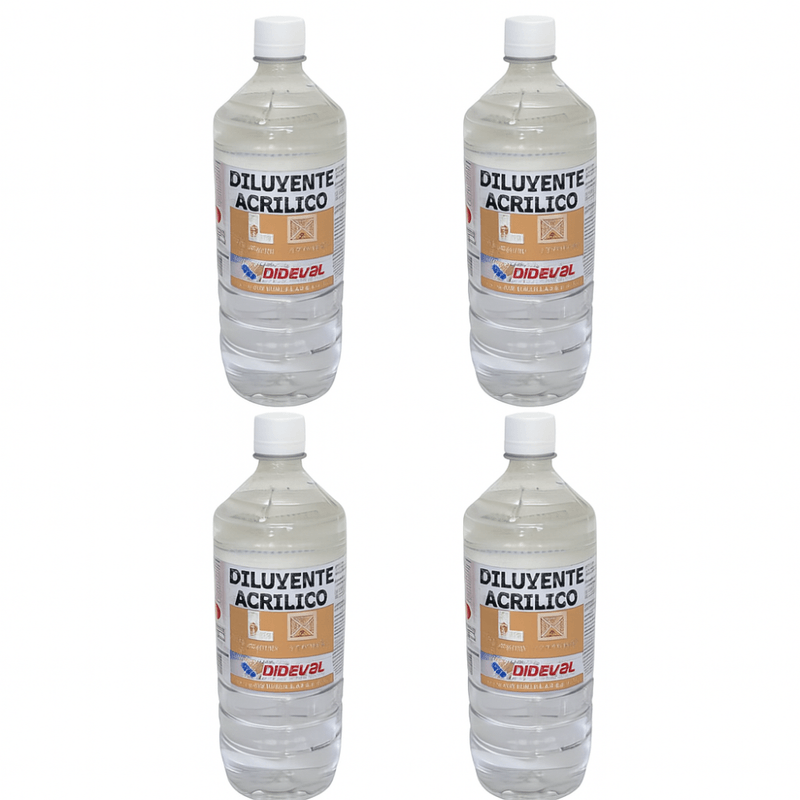 Pack de 4 Diluyentes Acrilico 1L Dideval 2