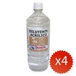 Pack 4 Diluyentes Acrilico Lt Dideval 3
