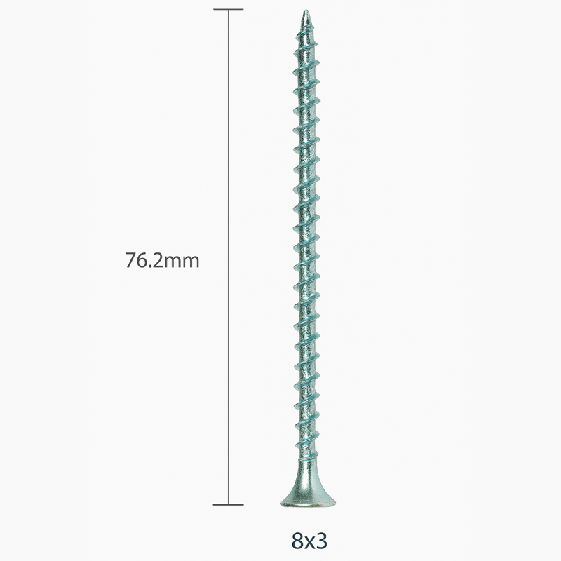 Tornillo Volcanita Rosca Madera Crs Zinc 8mm X 3 2