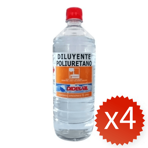 Pack de 4 Diluyentes Poliuretano 1L Dideval