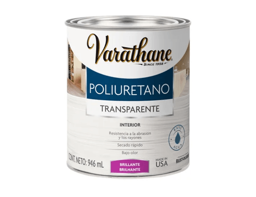 Pintura Poliuretano Interior Base Agua Brillante 946 ml Varathane Rust Oleum