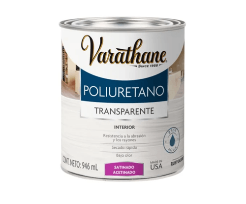 Pintura Poliuretano Interior Base Agua Satinado 946 ml Varathane Rust Oleum