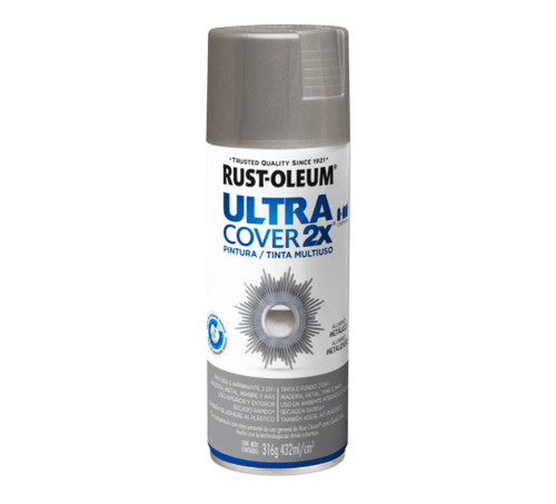 Spray Pintura Multiuso Aluminio Metal 316 g Ultra Cover 2X Rust-Oleum