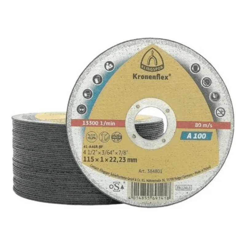 Pack 50 Discos Corte Metal 4 12 115x1 mm A100 Klingspor 2