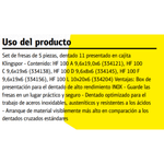 Set 5 Fresas de Tungsteno para Inox HF100 334221 Klingspor 1