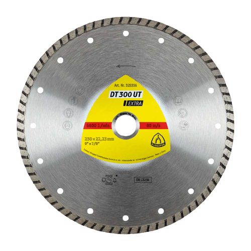 Disco de Corte Diamantado Segmentado 9" x 7/8" DT300 U Extra Klingspor
