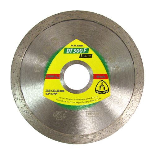 Disco Diamantado Para Concreto Borde Continuo 4 1/2" Klingspor