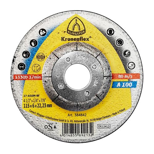 Disco Desbaste A100 4 1/2" X 1/4" X 7/8" Klingspor