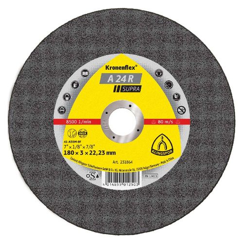Disco Corte A24R Supra 180X2,5X22 Klingspor