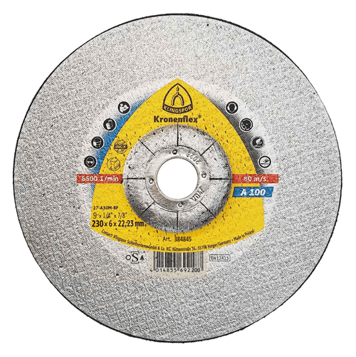 Disco de Desbaste A100 230x6x22,23 mm 384845 Klingspor
