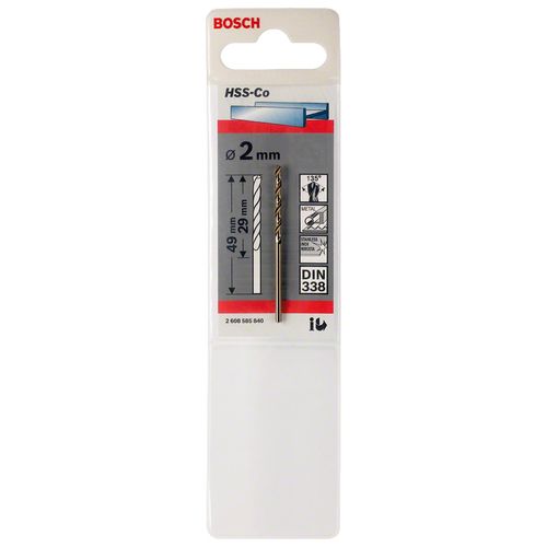 Broca Acero Hss Cobalt 2X29X49Mm Bosch