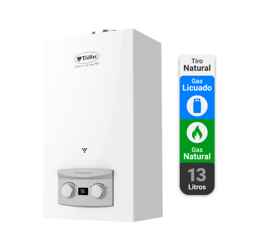 Calefont Ionizado 13 Litros Tiro Natural Atmd Albin Trotter