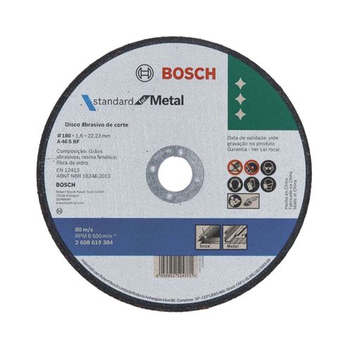 Disco De Corte Metal/Inox 7''X1.6mm Bosch