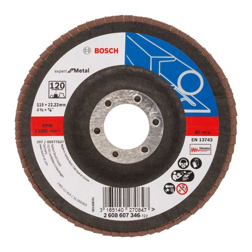 Disco Flap Profesional Grano 120 4 1/2''  Bosch