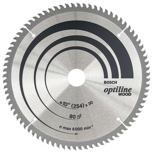 Disco De Sierra Circular Optiline 10' 80 Dientes Bosch