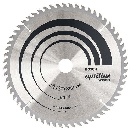 Disco De Sierra Circular Optiline 9¼" 60 Dientes Bosch