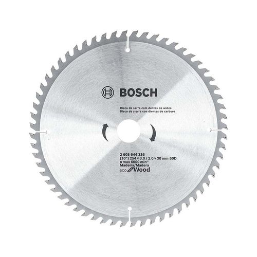 Disco De Sierra Circular ECO 10" 60 Dientes Bosch