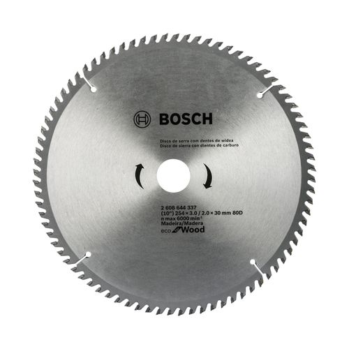 Disco De Sierra Circular ECO 10" 80 Dientes Bosch