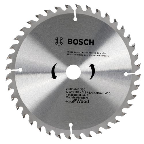 Disco De Sierra Circular ECO 7¼" 40 Dientes Bosch