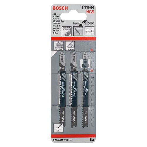 Hoja De Calar T119B 3 Unidades Bosch