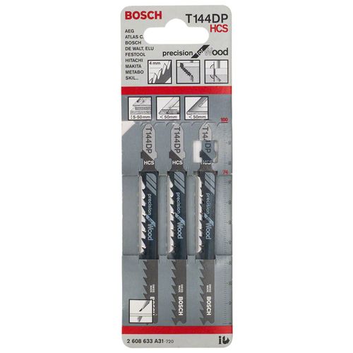 Juego De Hojas De Calar T144DP Corte En Madera De 3 Unidades Bosch
