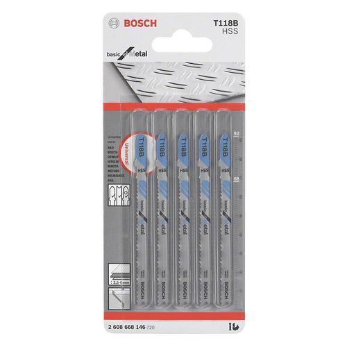 Set Sierra Calar Metal T-118-B 5 unidades Bosch