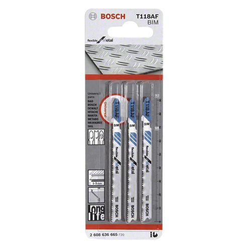 Hoja De Calar T118Af 3 unidades Bosch