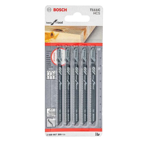 Hoja Para Sierra Caladora T111C 5 Unidades Bosch