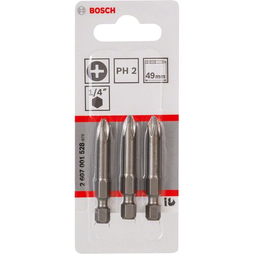 Set 3 Unidades Puntas PH2 49mm Bosch