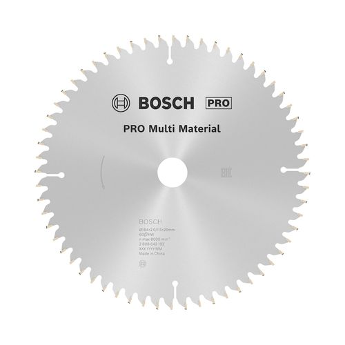 Disco De Sierra Circular 7 1/4" B20 60 Dientes Multimaterial Bosch