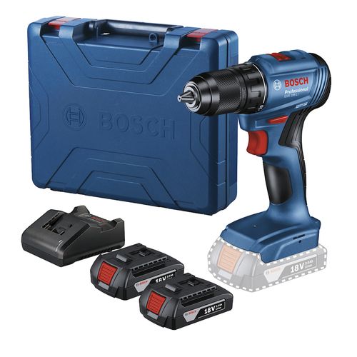 Taladro Atornillador Inalámbrico 18 V GSR 185-LI + 2 Baterías + Maleta Bosch