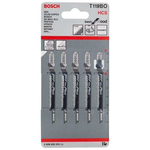 Juego Hojas de Calar T119BO Basic for Wood Bosch