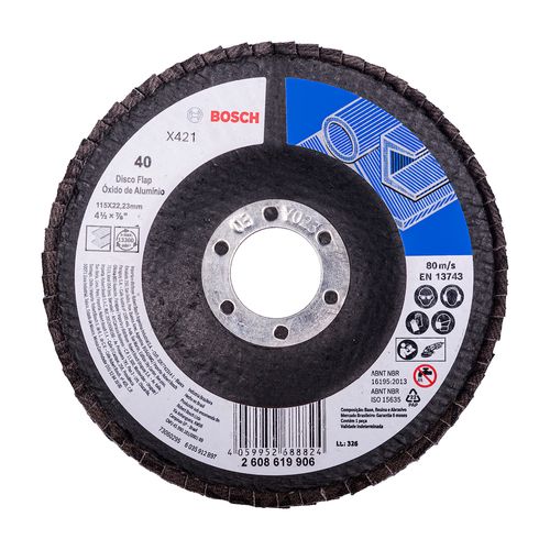 Disco Flap X421 Grano Variedades 115 mm Bosch