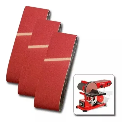 Set 3 Bandas Abrasivas 100x915mm Grano 60, 80 y 120 Einhell